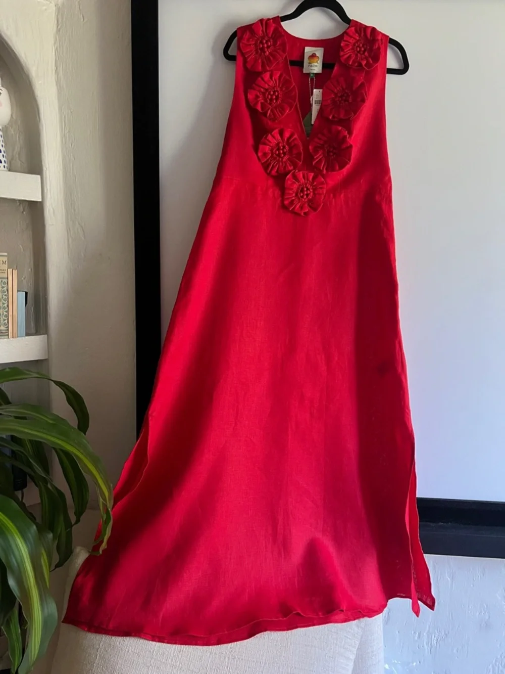 FARM Rio Red 3d Flower Maxi Dress Size XL NWT - Picture 11 of 16